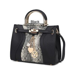 Cassia vegan Leather Satchel Bag Available in 10 colors